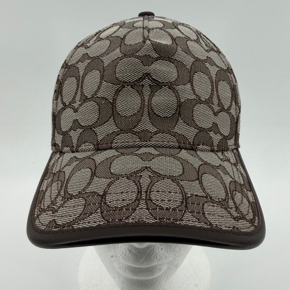 Coach Baseball Cap Women O/S One Size Stone Saddle Signature Monogram C4029 NEW - Picture 2 of 7